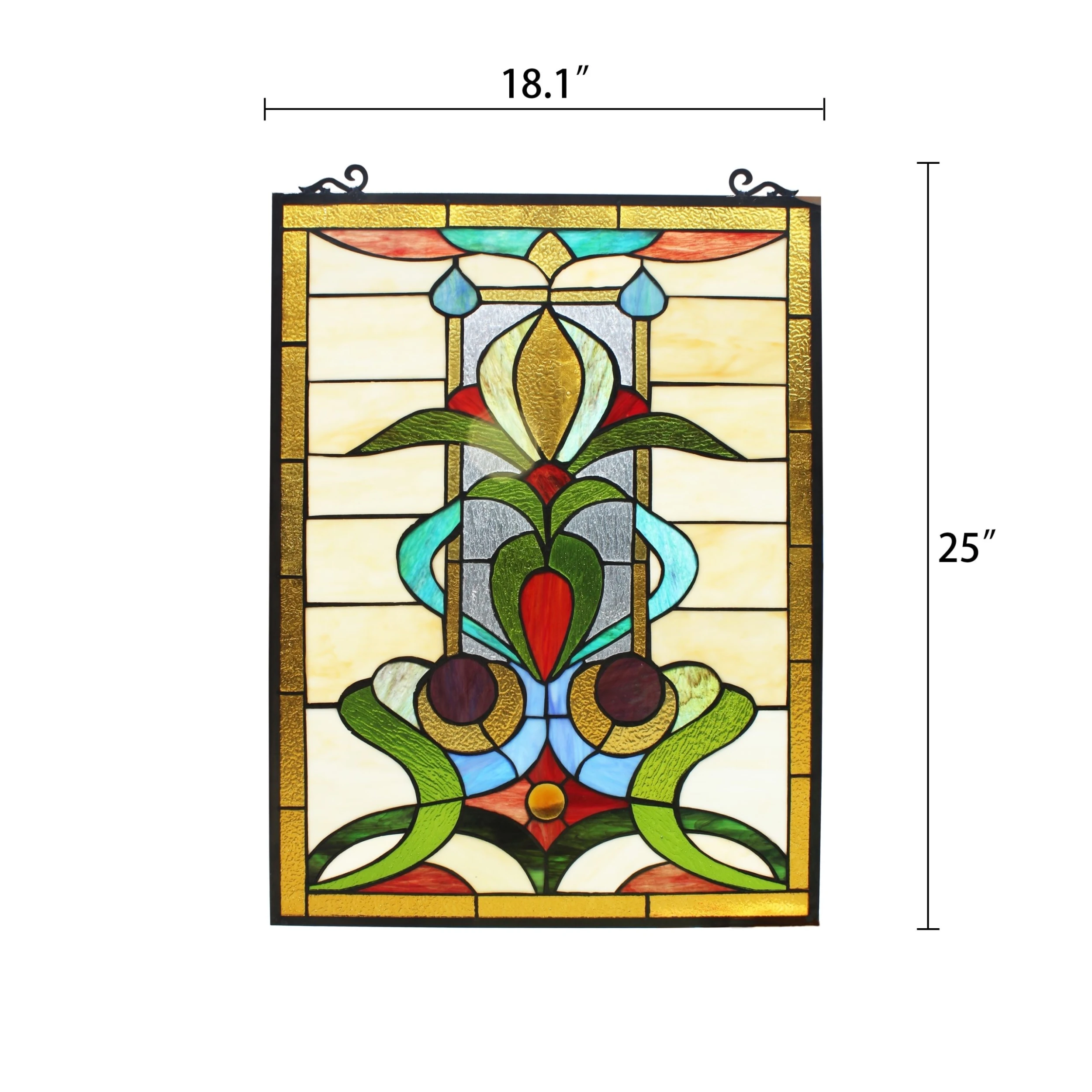 Flash Sale ???? Gracewood Hollow Nzuji Floral Stained Glass Window Panel Suncatcher ???? 5 Flash Sale ???? Gracewood Hollow Nzuji Floral Stained Glass Window Panel Suncatcher ???? - Image 3