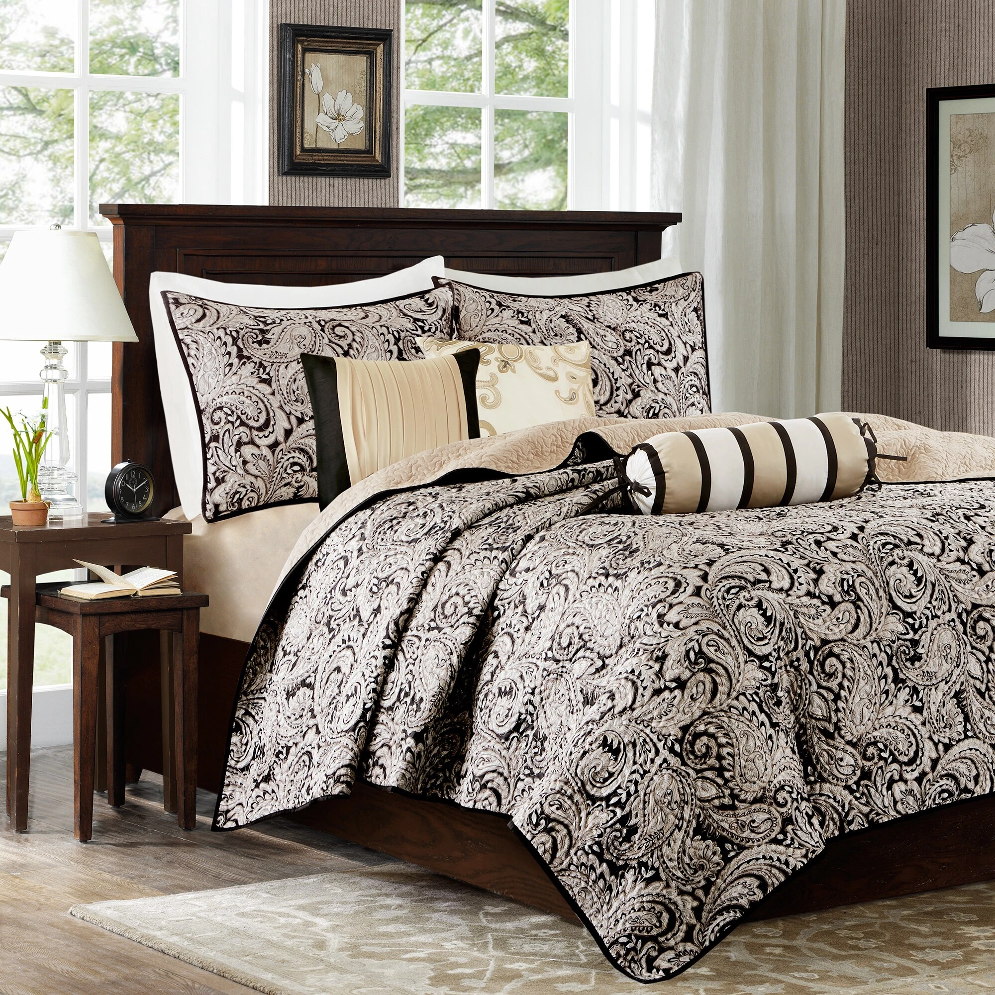 Hot Sale ⭐ Gracewood Hollow Abley Black Quilted Coverlet Set ✨ 7 Hot Sale ⭐ Gracewood Hollow Abley Black Quilted Coverlet Set ✨ - Image 5