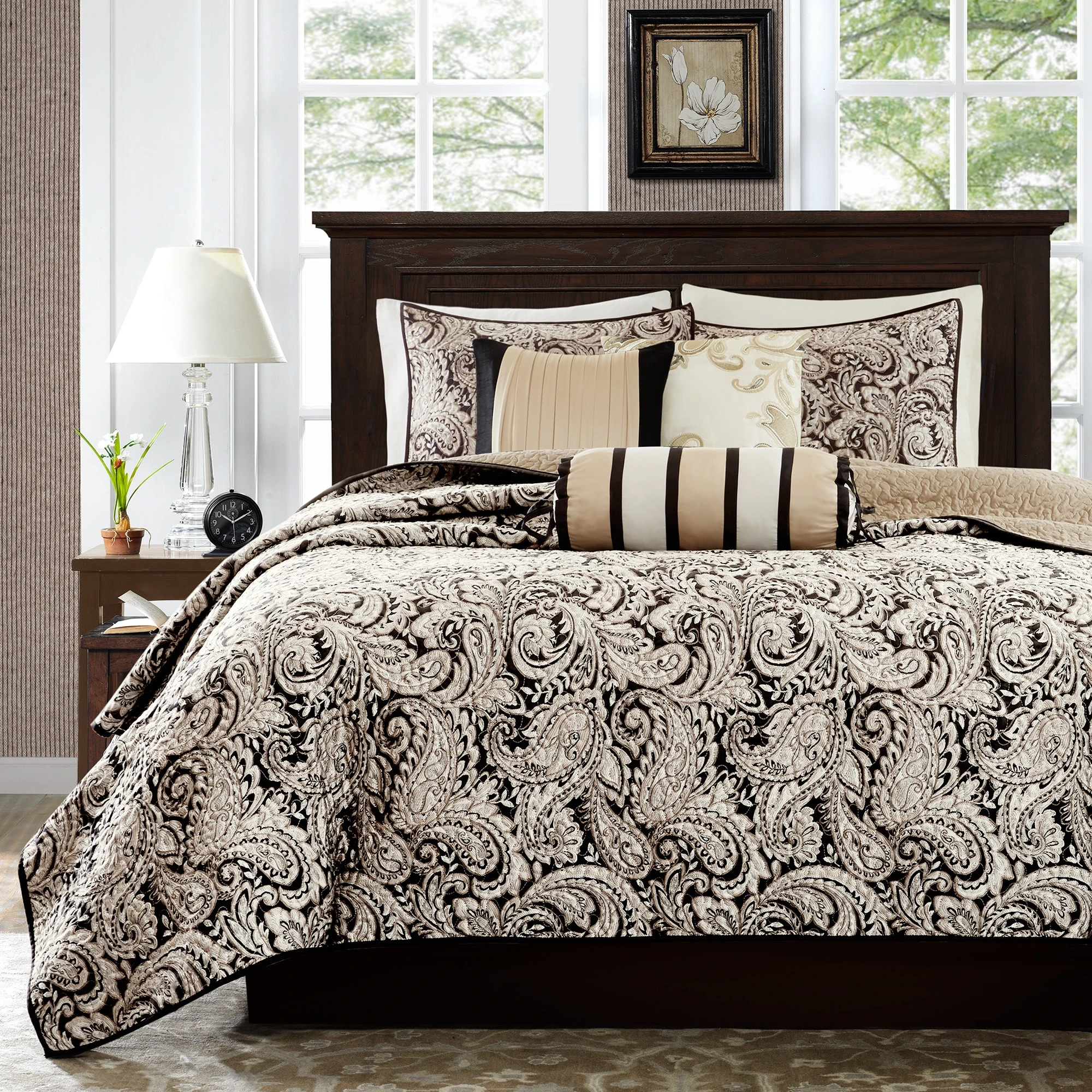 Hot Sale ⭐ Gracewood Hollow Abley Black Quilted Coverlet Set ✨ 3 Hot Sale ⭐ Gracewood Hollow Abley Black Quilted Coverlet Set ✨