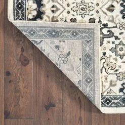 Buy ???? Gracewood Hollow Anetsi Textured Traditional Ivory And Navy Area Rug Ivory/navy ???? -Gracewood Hollow shop Gracewood Hollow Anetsi Textured Traditional Ivory and Navy Area Rug 2