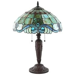 Flash Sale ⭐ Gracewood Hollow Asdreni 20-inch Stained Glass Tiffany Lamp - 14"L X 14"W X 20.25"H ???? -Gracewood Hollow shop Gracewood Hollow Asdreni 20 inch Stained Glass Tiffany Lamp 2