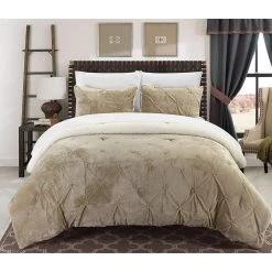 Budget ???? Gracewood Hollow Audet Ruffled And Lined 3-piece Comforter Set Beige ❤️ -Gracewood Hollow shop Gracewood Hollow Audet Ruffled and Lined 3 piece Comforter Set 2