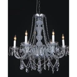 Coupon ⌛ Gracewood Hollow Bambote 6-light Chrome Finish/ Glass Chandelier ????