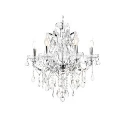 Best reviews of ???? Gracewood Hollow Barbosa 6-light Chrome Crystal Chandelier ❤️