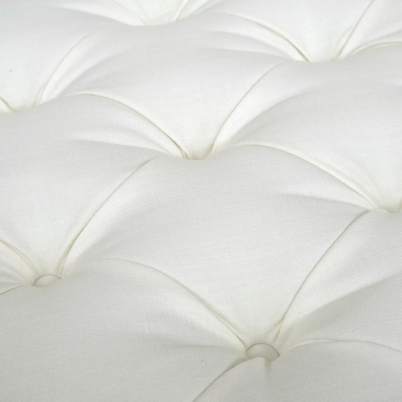 New ???? Gracewood Hollow Baruti Tufted Cocktail Ottoman With Pleated ???? Skirt Antique White ???? 7 New ???? Gracewood Hollow Baruti Tufted Cocktail Ottoman With Pleated ???? Skirt Antique White ???? - Image 5