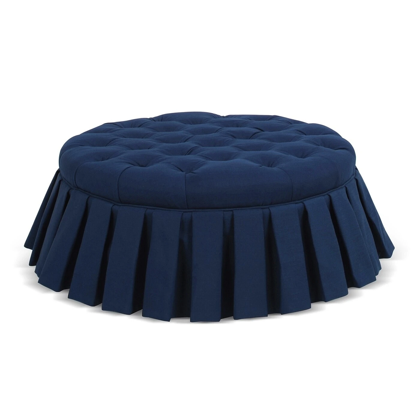 New ???? Gracewood Hollow Baruti Tufted Cocktail Ottoman With Pleated ???? Skirt Antique White ???? 12 New ???? Gracewood Hollow Baruti Tufted Cocktail Ottoman With Pleated ???? Skirt Antique White ???? - Image 10