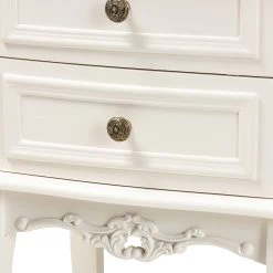 Top 10 ???? Gracewood Hollow Benjam Classic French 2-drawer Nightstand With Lower Shelf ???? -Gracewood Hollow shop Gracewood Hollow Benjam Classic French 2 drawer Nightstand with Lower Shelf 5