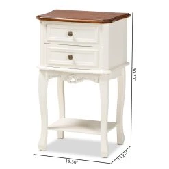 Top 10 ???? Gracewood Hollow Benjam Classic French 2-drawer Nightstand With Lower Shelf ???? -Gracewood Hollow shop Gracewood Hollow Benjam Classic French 2 drawer Nightstand with Lower Shelf 8