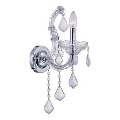 Flash Sale ???? Gracewood Hollow Bouyain 1-light Wall Sconce With Chrome Finish ????