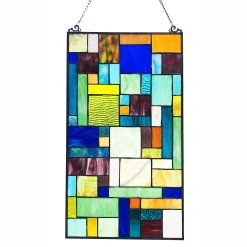 Gracewood Hollow shop -Gracewood Hollow shop Gracewood Hollow Bulosan Glass Window Panel Suncatcher with Geometric Accents 303423a3 f679 4fb1 9567 869f638cfd0f