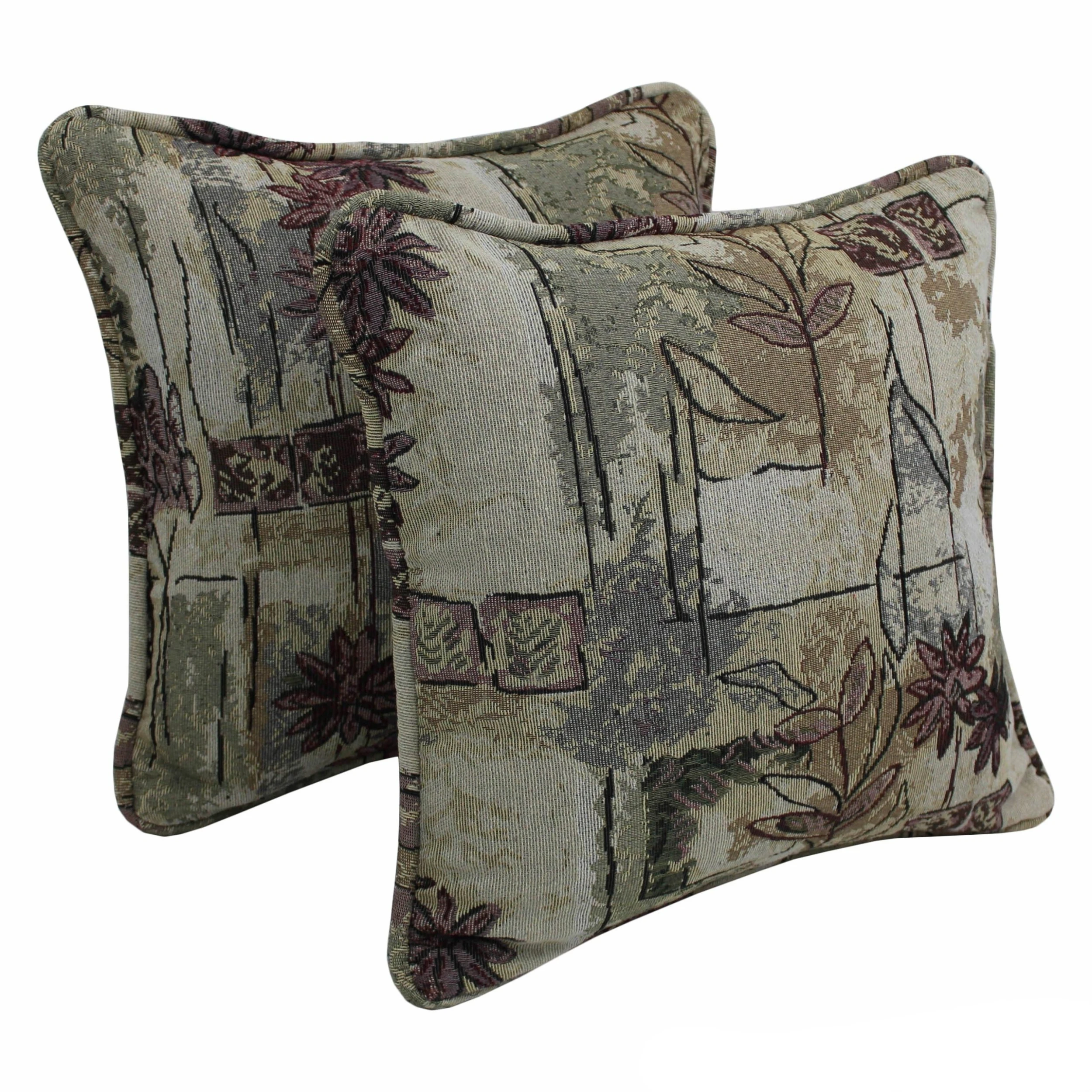 Budget ???? Gracewood Hollow Chaat Floral Corded Tapestry Pillows (Set Of 2) Japanese Garden ???? 5 Budget ???? Gracewood Hollow Chaat Floral Corded Tapestry Pillows (Set Of 2) Japanese Garden ???? - Image 3