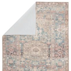 Outlet ???? Machine Washable Gracewood Hollow Chambers Blue And Beige Medallion Area Rug ???? -Gracewood Hollow shop Gracewood Hollow Chambers Blue and Beige Medallion Area Rug 2