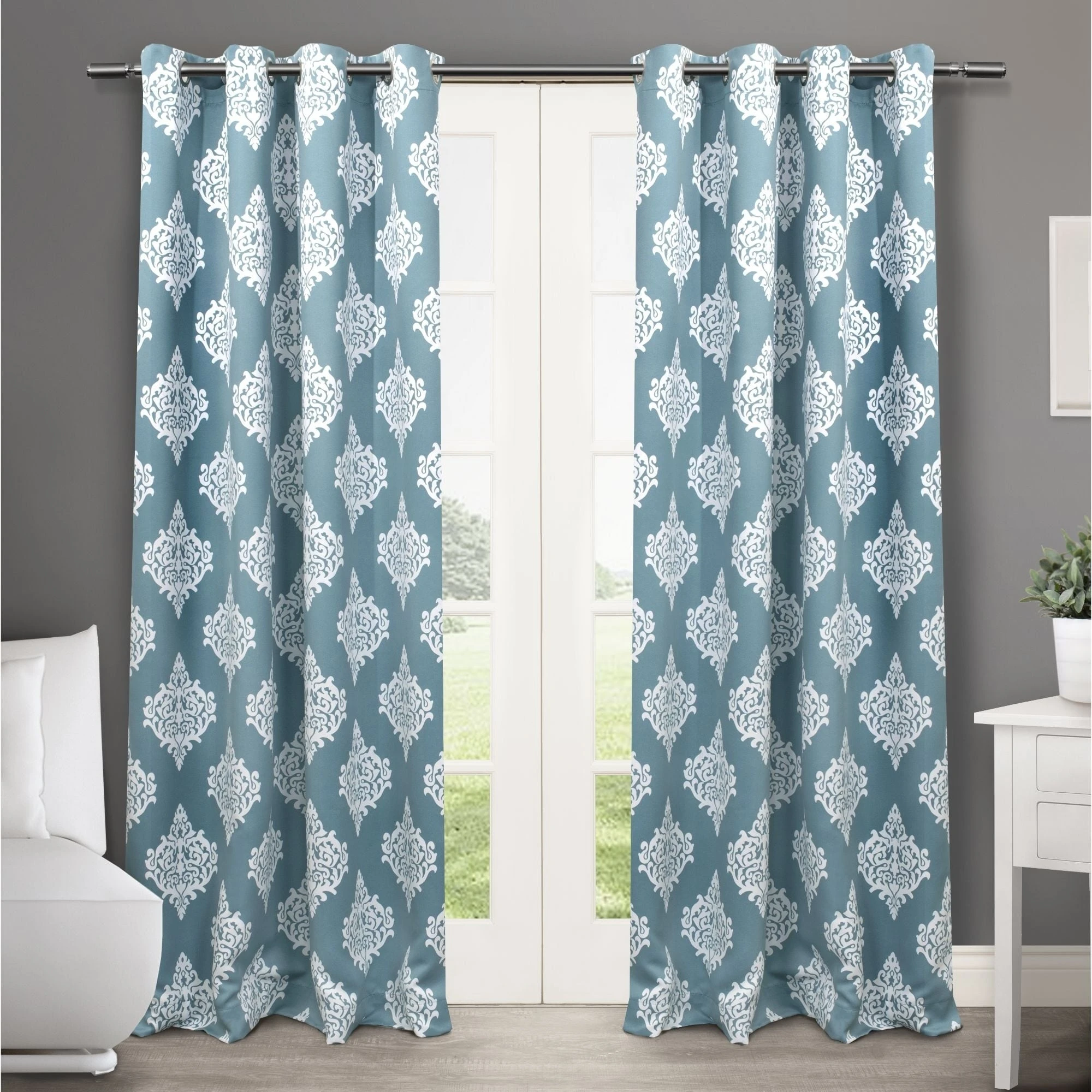 Cheapest ✔️ Gracewood Hollow Corine Medallion Pattern Blackout Curtain Panel Pair Teal ???? 9 Cheapest ✔️ Gracewood Hollow Corine Medallion Pattern Blackout Curtain Panel Pair Teal ???? - Image 7
