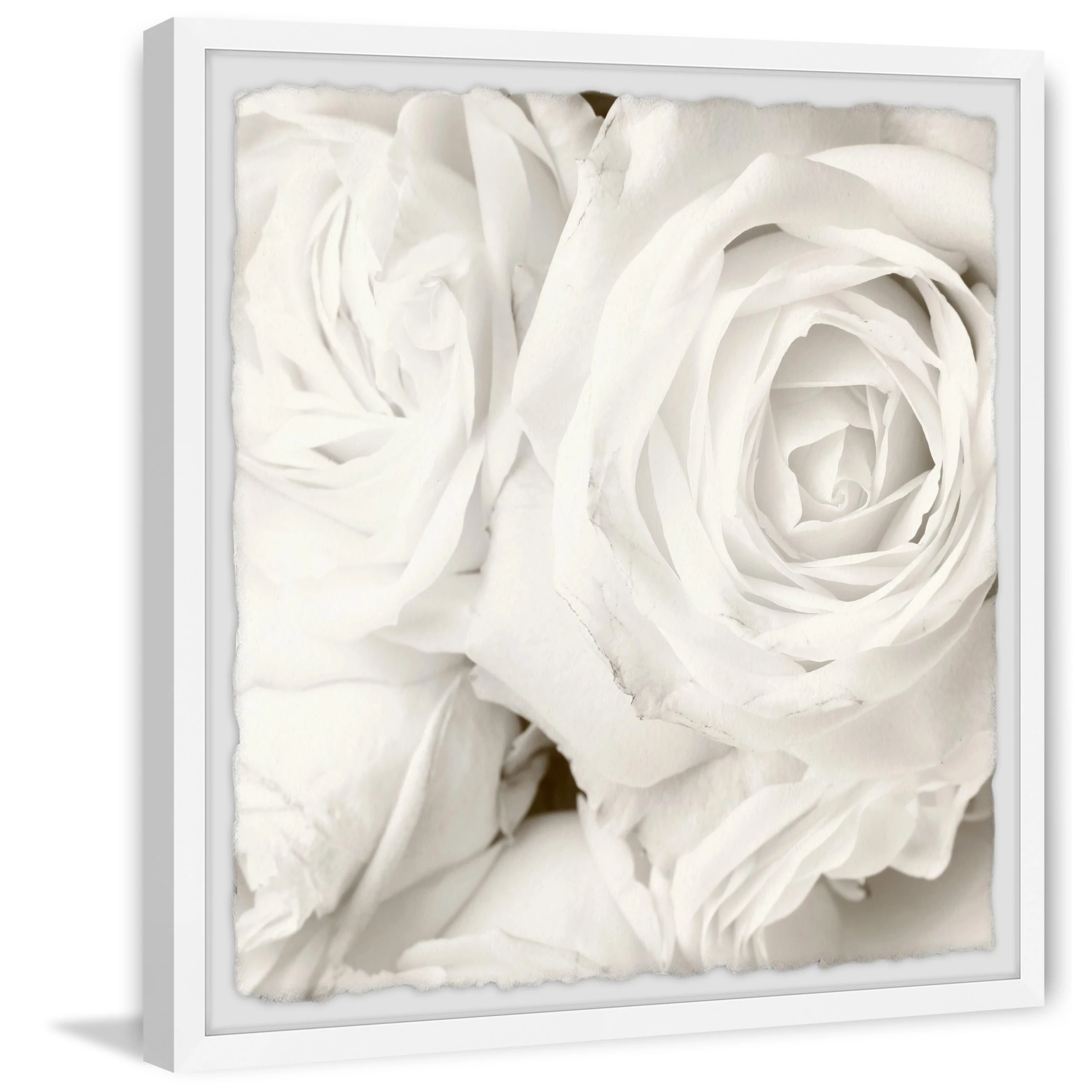 Top 10 ???? Gracewood Hollow Creamy White Roses Framed Painting Print ???? 4 Top 10 ???? Gracewood Hollow Creamy White Roses Framed Painting Print ???? - Image 2