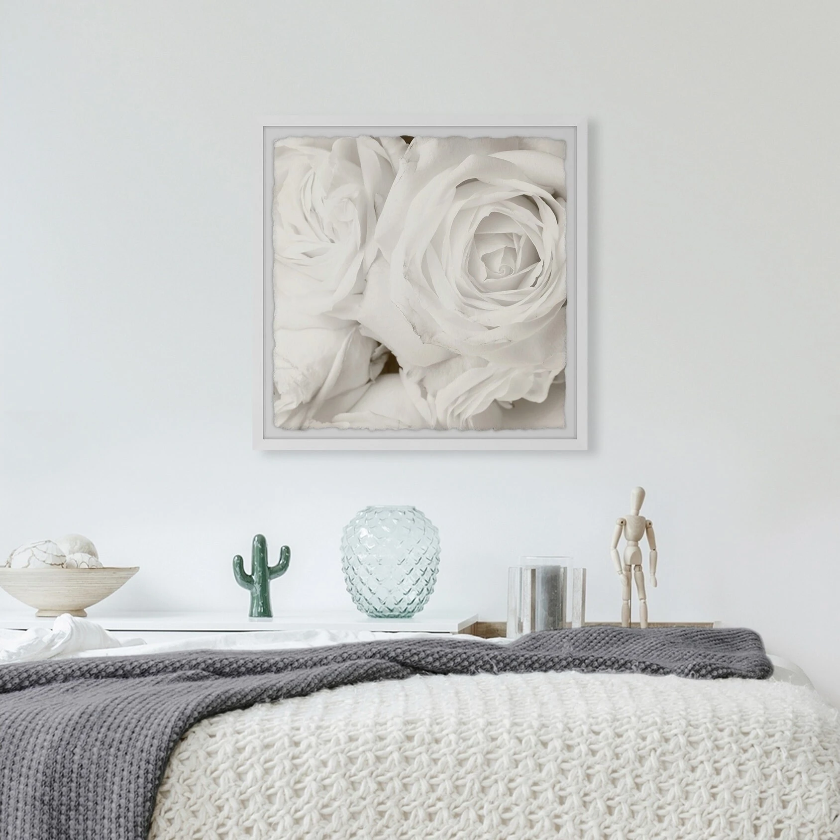 Top 10 ???? Gracewood Hollow Creamy White Roses Framed Painting Print ???? 9 Top 10 ???? Gracewood Hollow Creamy White Roses Framed Painting Print ???? - Image 7