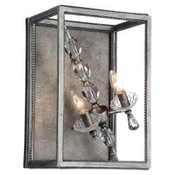 Brand new ???? Gracewood Hollow Dalmeida 2-light Wall Sconce With Silvertone Finish ????