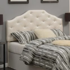 Best Sale ???? Gracewood Hollow Dayton Pearl Upholstered Queen Headboard ????