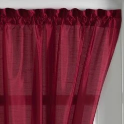 Buy ???? Gracewood Hollow Ford Faux Silk French Door Window Panel Red ???? 24 Buy ???? Gracewood Hollow Ford Faux Silk French Door Window Panel Red ???? -Gracewood Hollow shop Gracewood Hollow Ford Faux Silk French Door Window Panel 4