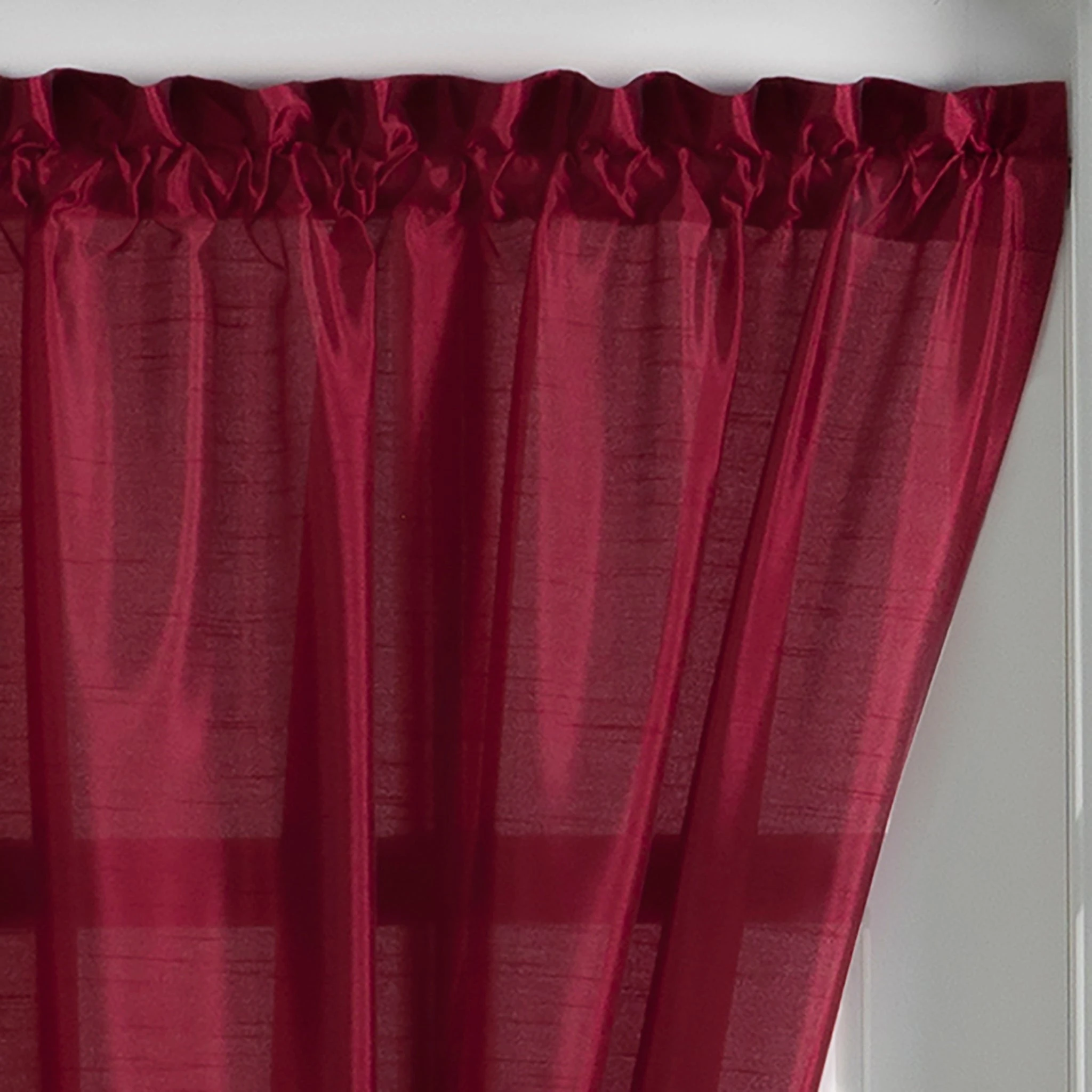 Buy ???? Gracewood Hollow Ford Faux Silk French Door Window Panel Red ???? 10 Buy ???? Gracewood Hollow Ford Faux Silk French Door Window Panel Red ???? - Image 8