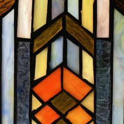 Top 10 ???? Gracewood Hollow Gibran 17.5-inch Mission-style Southwestern Stained Glass Window Panel - M ✨ -Gracewood Hollow shop Gracewood Hollow Gibran 17.5 inch Mission style Southwestern Stained Glass Window Panel 2