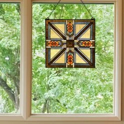 Top 10 ???? Gracewood Hollow Gibran 17.5-inch Mission-style Southwestern Stained Glass Window Panel - M ✨