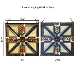 Top 10 ???? Gracewood Hollow Gibran 17.5-inch Mission-style Southwestern Stained Glass Window Panel - M ✨ -Gracewood Hollow shop Gracewood Hollow Gibran 17.5 inch Mission style Southwestern Stained Glass Window Panel 5