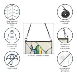 Top 10 ???? Gracewood Hollow Gibran 17.5-inch Mission-style Southwestern Stained Glass Window Panel - M ✨ -Gracewood Hollow shop Gracewood Hollow Gibran 17.5 inch Mission style Southwestern Stained Glass Window Panel 7