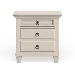 Cheap ⌛ Gracewood Hollow Gregory White Pine Wood 3-drawer Nightstand ???? -Gracewood Hollow shop Gracewood Hollow Gregory White Pine Wood 3 drawer Nightstand 4