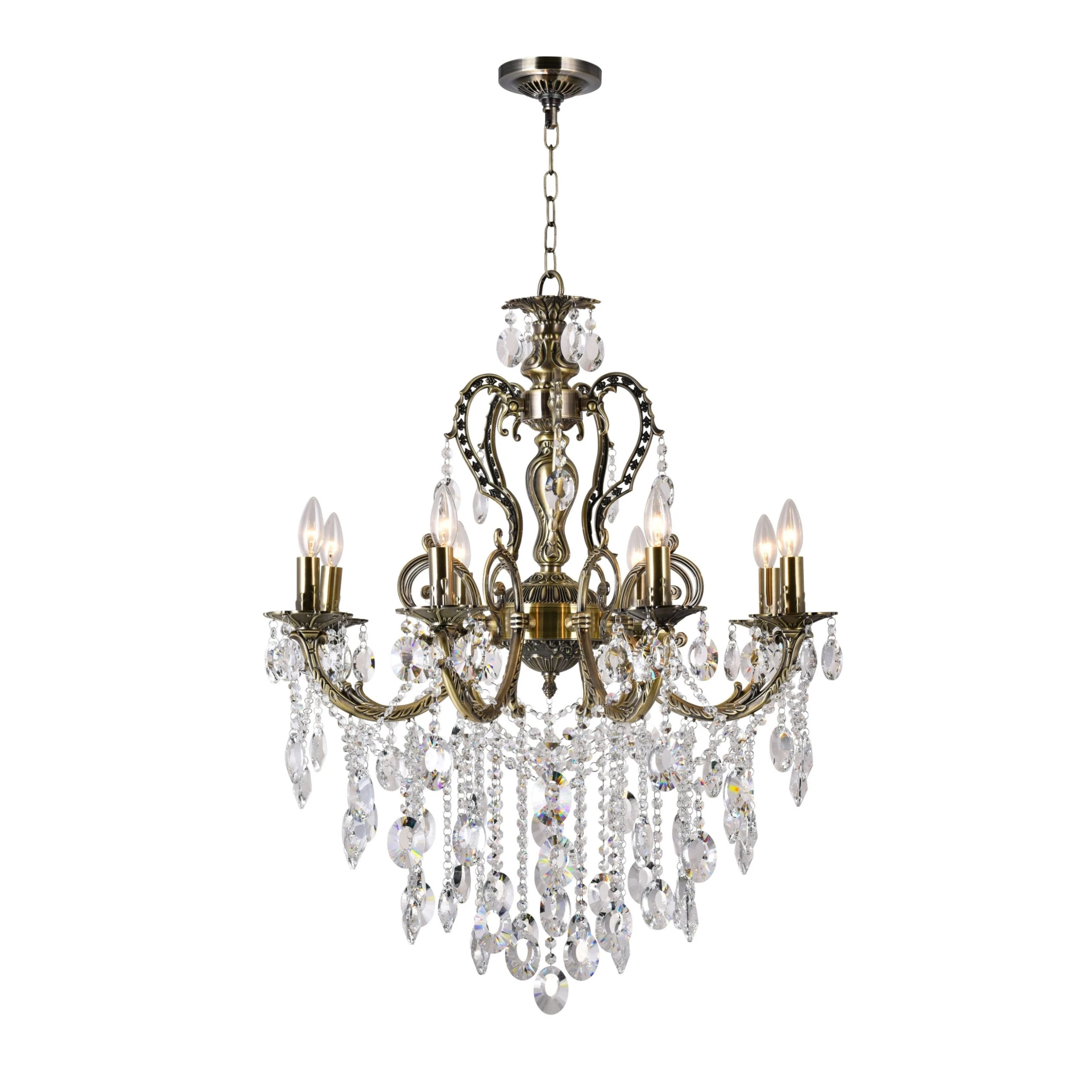 Promo ???? Gracewood Hollow Haggar 8-light Glass And Antique Brass Chandelier ???? 3 Promo ???? Gracewood Hollow Haggar 8-light Glass And Antique Brass Chandelier ????