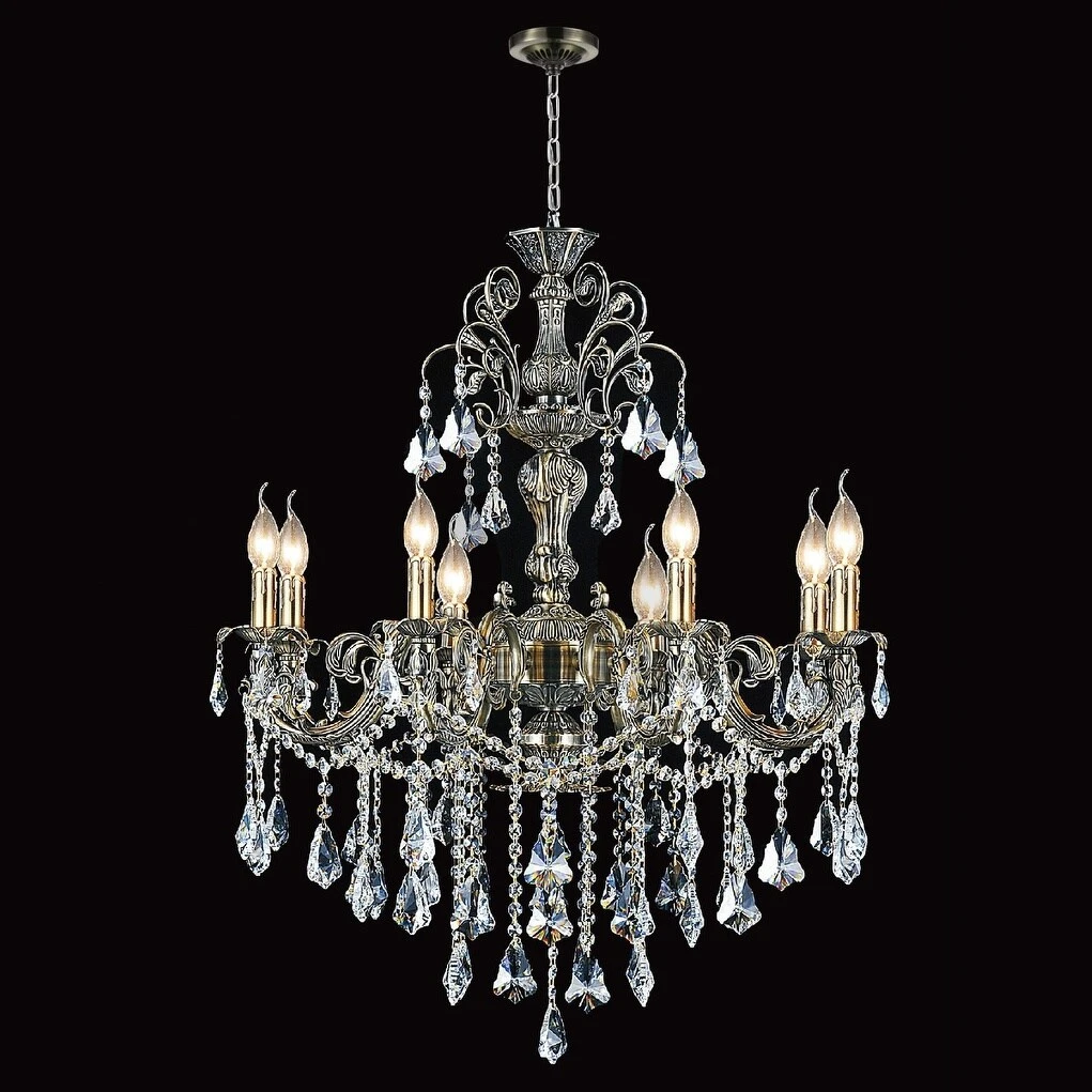 Budget ???? Gracewood Hollow Haggar 8-light Antique Brass Chandelier With Crystal Accents ???? 3 Budget ???? Gracewood Hollow Haggar 8-light Antique Brass Chandelier With Crystal Accents ????