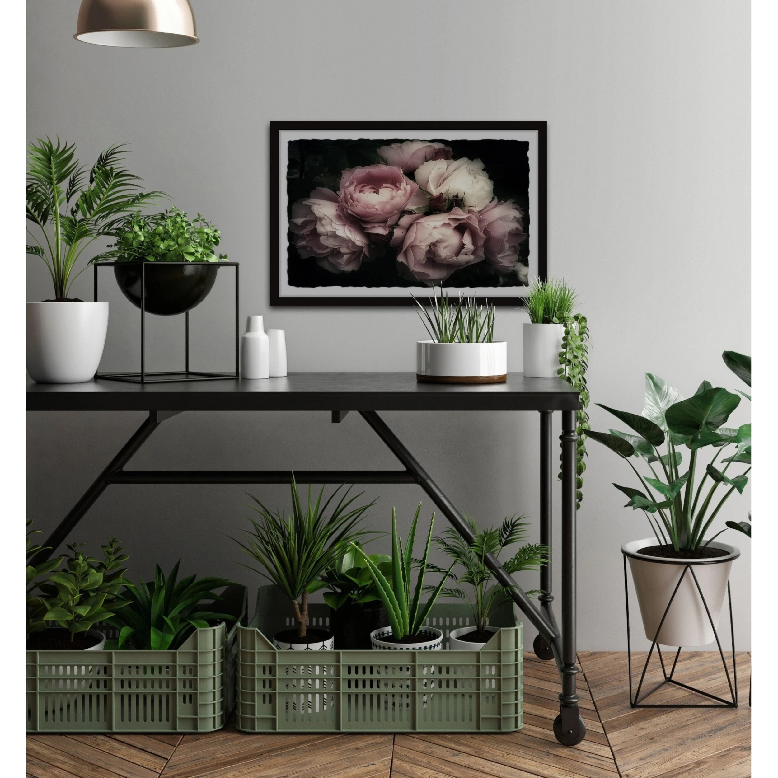 New ???? Gracewood Hollow Handmade Delicate Pink Flowers Framed Painting Print ???? 6 New ???? Gracewood Hollow Handmade Delicate Pink Flowers Framed Painting Print ???? - Image 4