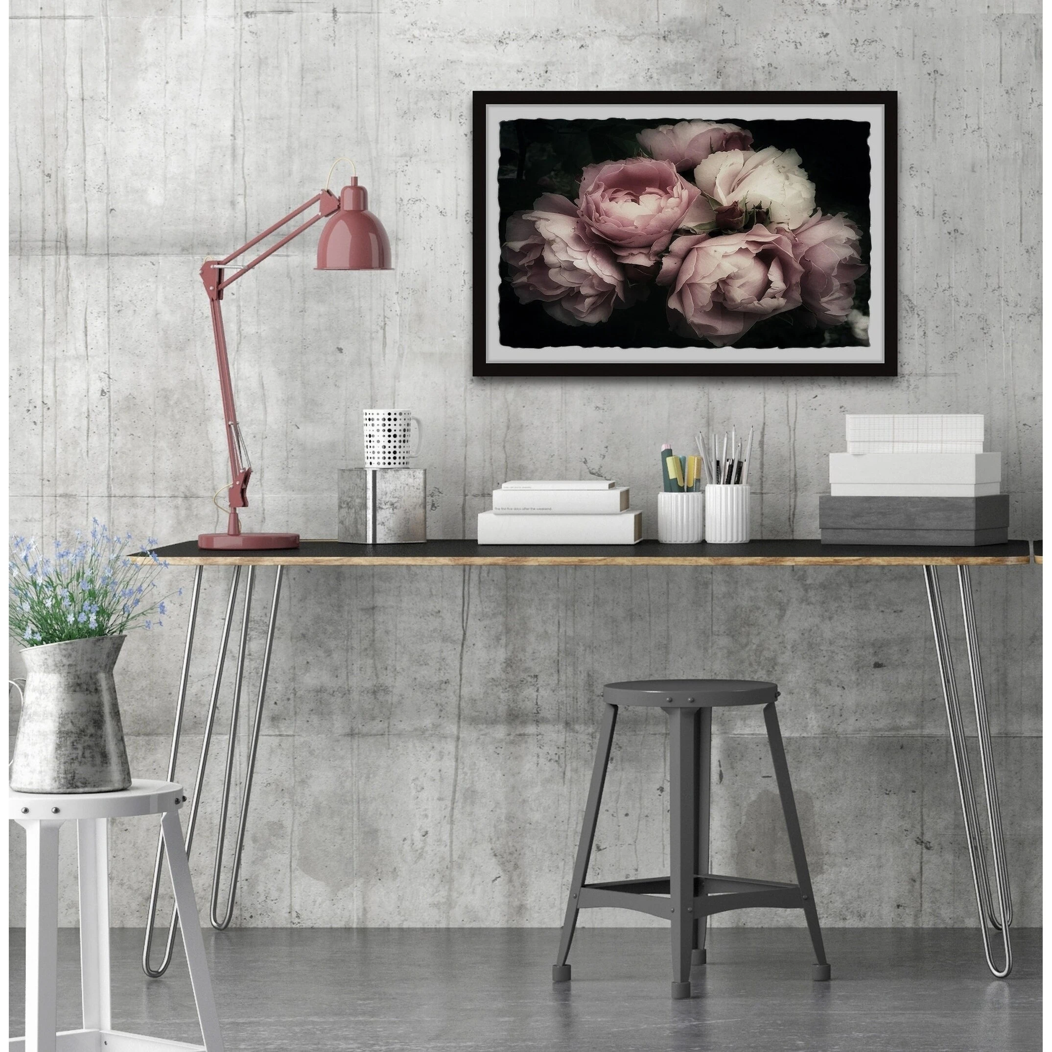 New ???? Gracewood Hollow Handmade Delicate Pink Flowers Framed Painting Print ???? 9 New ???? Gracewood Hollow Handmade Delicate Pink Flowers Framed Painting Print ???? - Image 7