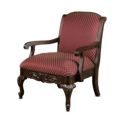 Deals ???? Gracewood Hollow Hesse Carved Red Accent Chair ???? -Gracewood Hollow shop Gracewood Hollow Hesse Carved Red Accent Chair 2