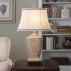Cheap ???? Gracewood Hollow Ingpen Traditional Carved Floral Table Lamp ???? -Gracewood Hollow shop Gracewood Hollow Ingpen Traditional Carved Floral Table Lamp 5