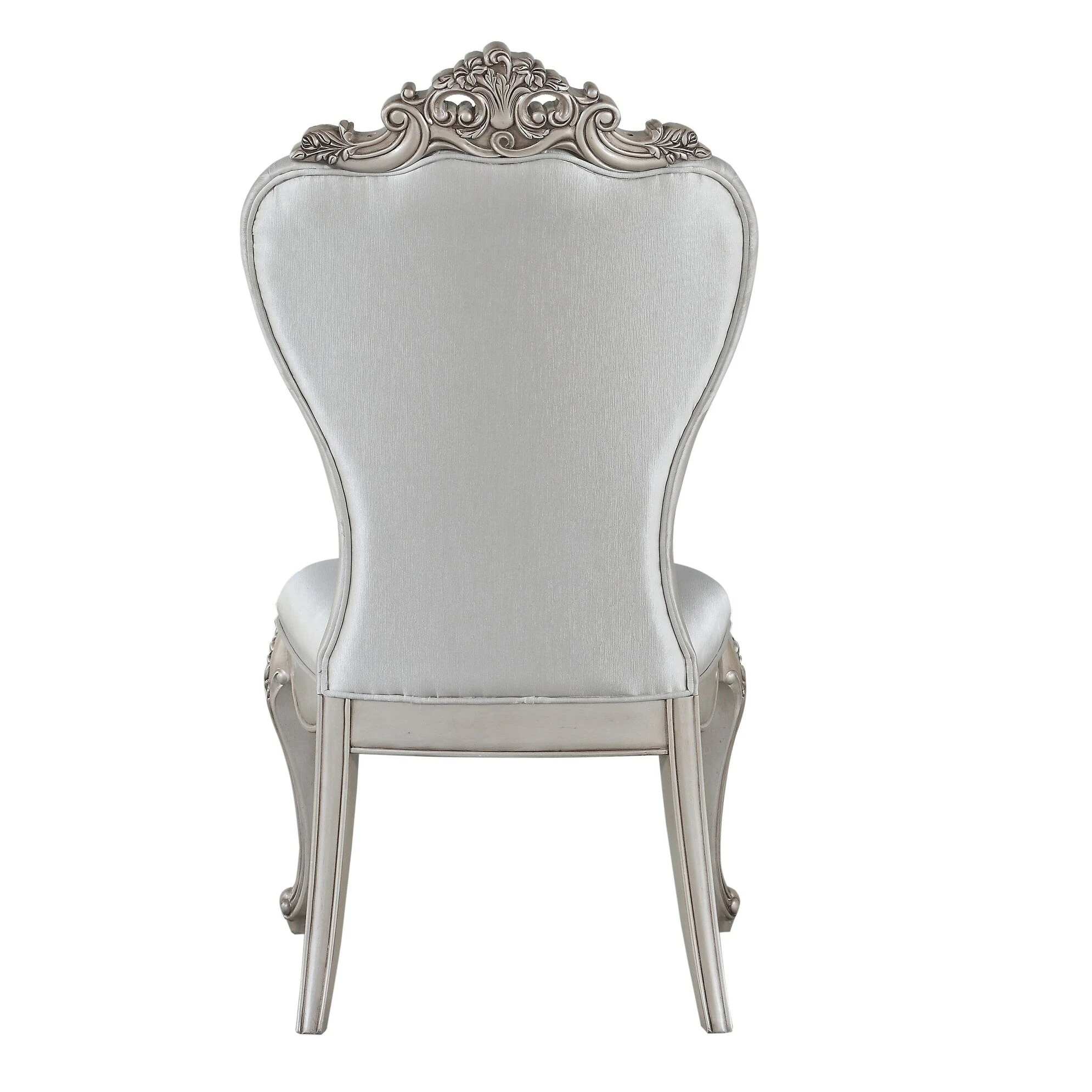 Brand new ⌛ Gracewood Hollow Kashiwagi Antique White Side Chairs With Cream Fabric Upholstery (Set Of 2) ???? 7 Brand new ⌛ Gracewood Hollow Kashiwagi Antique White Side Chairs With Cream Fabric Upholstery (Set Of 2) ???? - Image 5