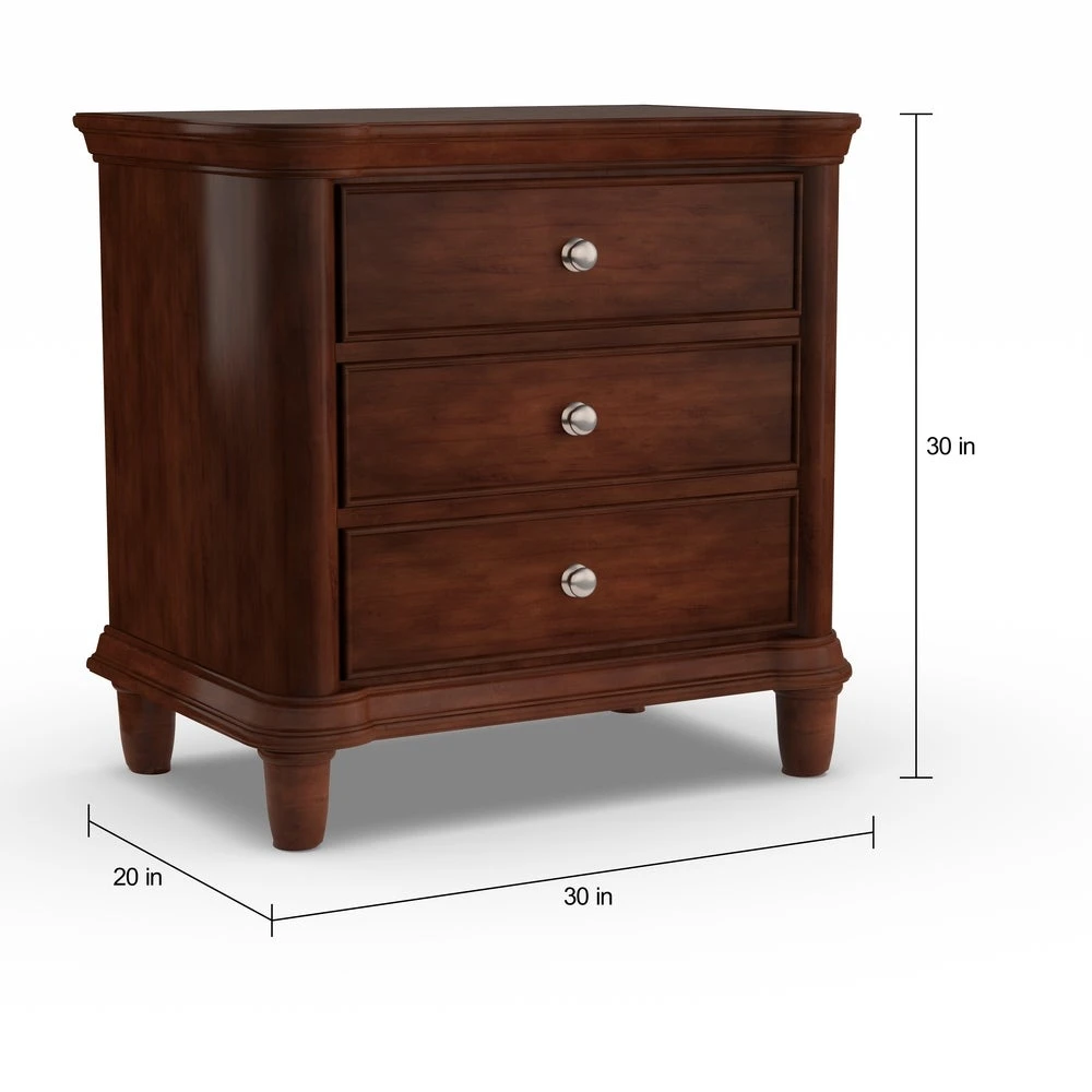 Cheap ???? Gracewood Hollow Keyes 3-drawer Wood Nightstand ⭐ 8 Cheap ???? Gracewood Hollow Keyes 3-drawer Wood Nightstand ⭐ - Image 6