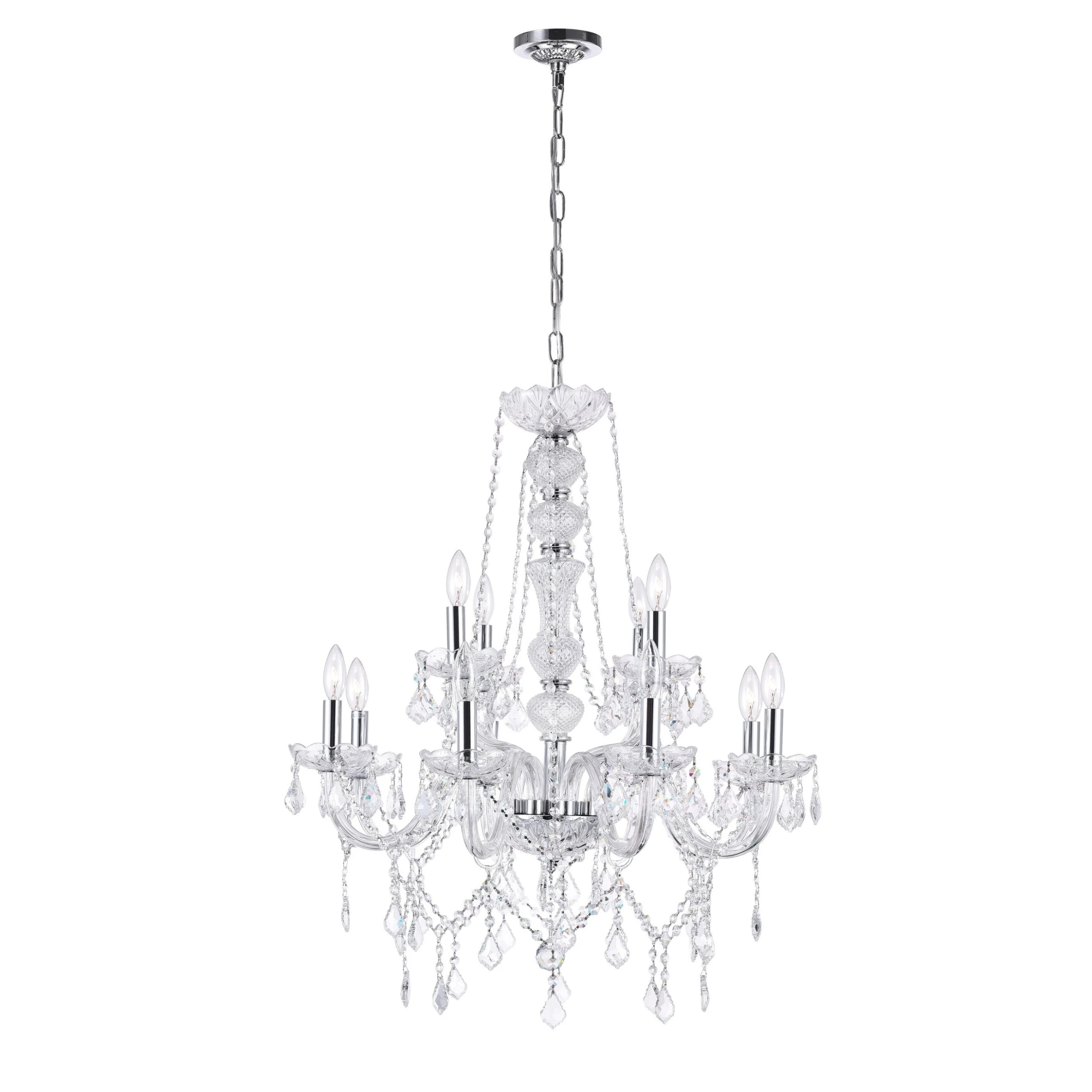 Flash Sale ???? Gracewood Hollow Kizerbo 12-light White Chrome Chandelier ???? 3 Flash Sale ???? Gracewood Hollow Kizerbo 12-light White Chrome Chandelier ????