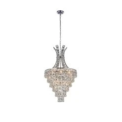 Best Sale ⭐ Gracewood Hollow Kone 9-light Chrome Crystal Chandelier ❤️