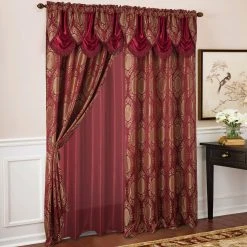 Hot Sale ???? Gracewood Hollow Mabanckou Textured Jacquard Single Rod Pocket Curtain Panel W/ Attached Valance (54 X 84) - 54 X 84 In. Taupe ????