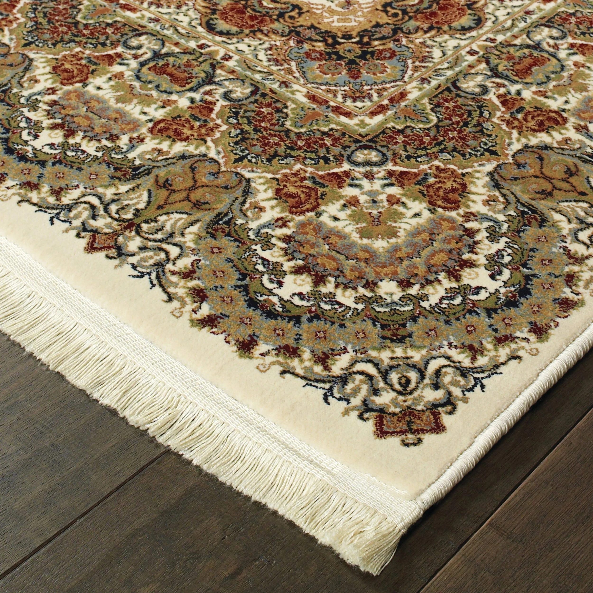 Budget ???? Gracewood Hollow Maracle Medallion Fringed Area Rug Cream/multi ???? 8 Budget ???? Gracewood Hollow Maracle Medallion Fringed Area Rug Cream/multi ???? - Image 6
