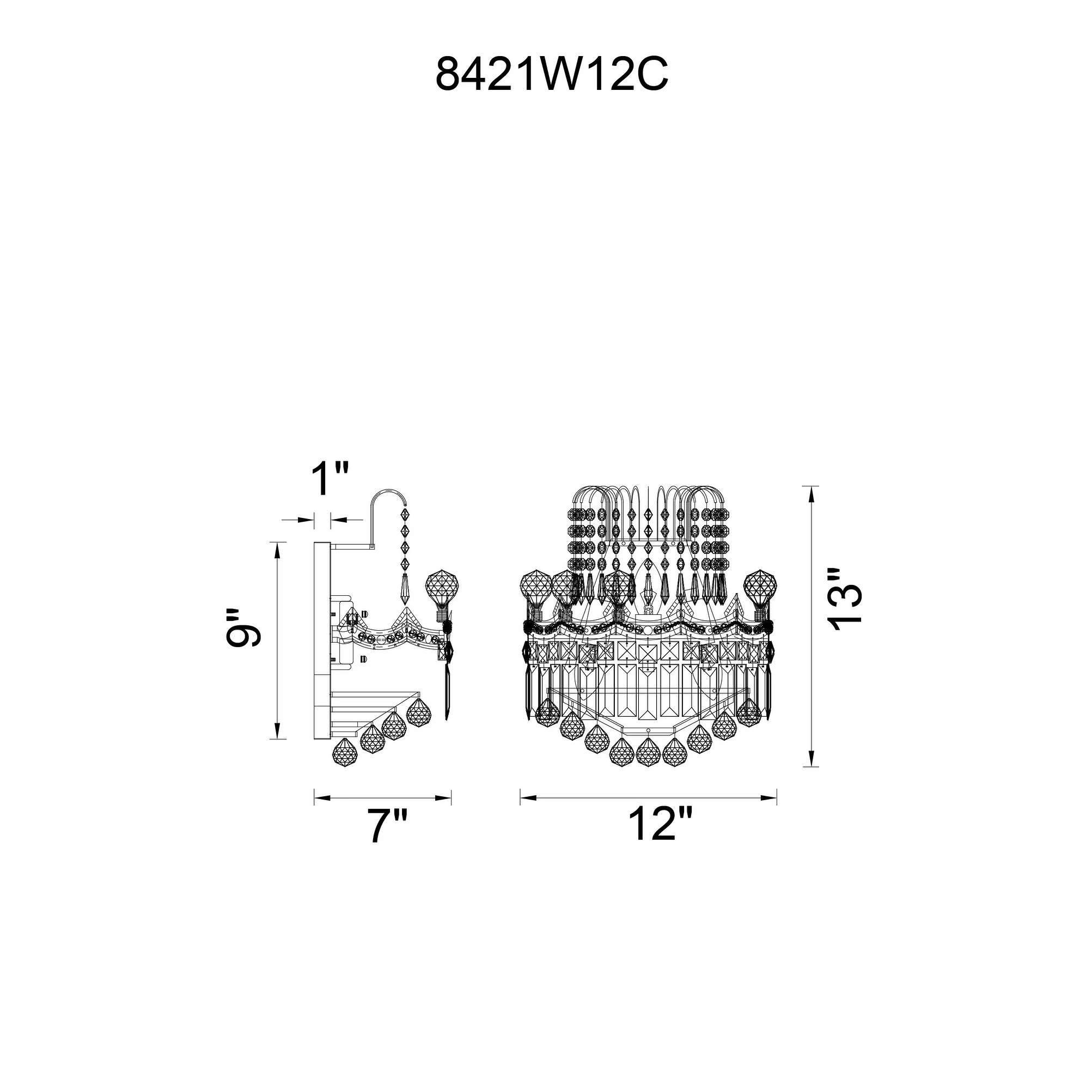 Wholesale ???? Gracewood Hollow Mbembe 3-light Wall Sconce With Chrome Finish ⭐ 4 Wholesale ???? Gracewood Hollow Mbembe 3-light Wall Sconce With Chrome Finish ⭐ - Image 2