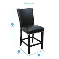 Brand new ???? Gracewood Hollow Mhlanga Counter-height Dining Chairs (Set Of 2) Blue Velvet ⌛ -Gracewood Hollow shop Gracewood Hollow Mhlanga Counter height Dining Chairs 28Set of 229 1