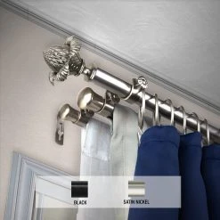 Discount ???? Gracewood Hollow Min 13/16th-inch Triple Curtain Rod Satin Nickel ????