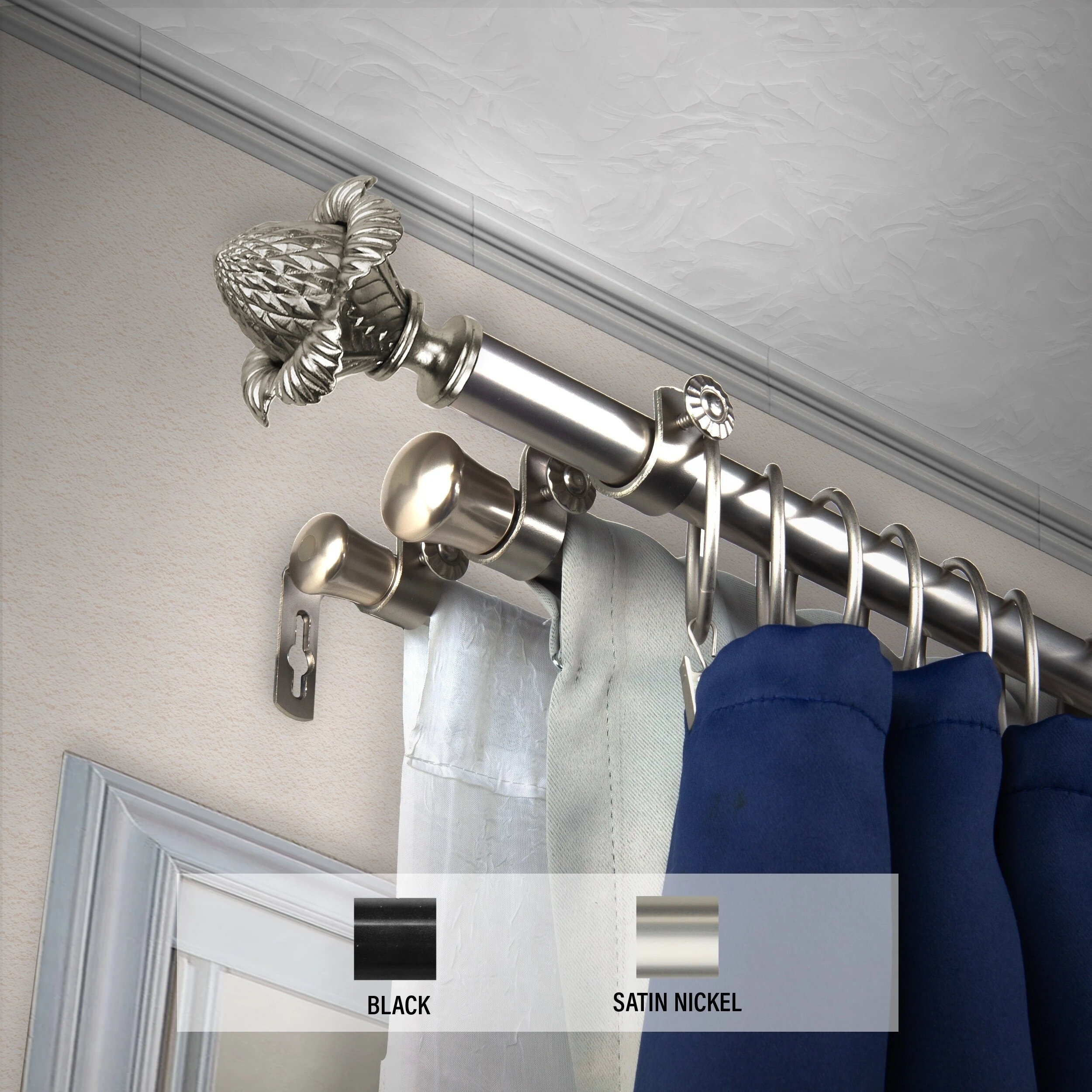 Discount ???? Gracewood Hollow Min 13/16th-inch Triple Curtain Rod Satin Nickel ???? 3 Discount ???? Gracewood Hollow Min 13/16th-inch Triple Curtain Rod Satin Nickel ????