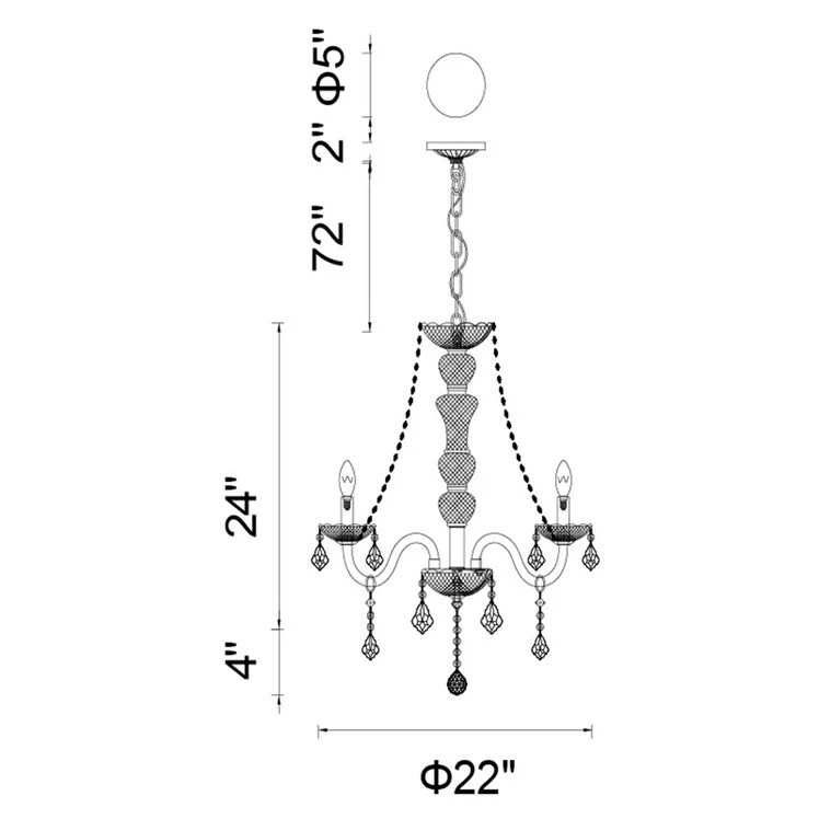 Discount ✔️ Gracewood Hollow Morazzo 6-light Black Crystal Chandelier With Chrome Finish ⭐ 4 Discount ✔️ Gracewood Hollow Morazzo 6-light Black Crystal Chandelier With Chrome Finish ⭐ - Image 2