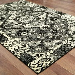 Hot Sale ✨ Gracewood Hollow Moss Medallion Black/ Ivory Micro Fiber Rug Black/cream ???? 18 Hot Sale ✨ Gracewood Hollow Moss Medallion Black/ Ivory Micro Fiber Rug Black/cream ???? -Gracewood Hollow shop Gracewood Hollow Moss Medallion Black Ivory Micro Fiber Rug 2