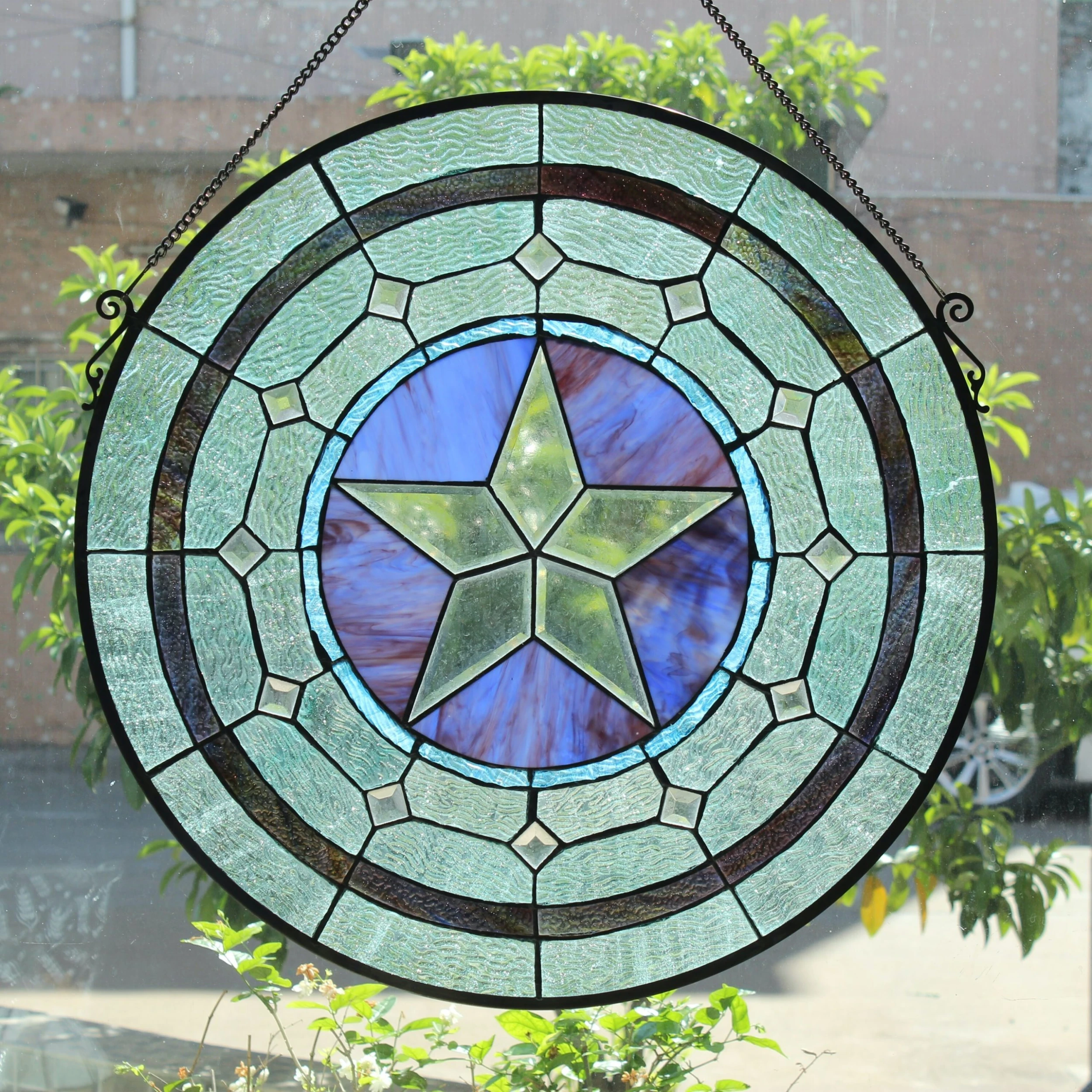 Budget ???? Gracewood Hollow Mujila Tiffany-style Round Window Panel Suncatcher ???? 8 Budget ???? Gracewood Hollow Mujila Tiffany-style Round Window Panel Suncatcher ???? - Image 6