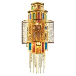 Hot Sale ❤️ Gracewood Hollow Mvomo 3-light Wall Sconce With Goldtone Finish ????