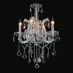 Cheap ???? Gracewood Hollow Ndi 4-light Chrome Finish/ Glass Chandelier ????