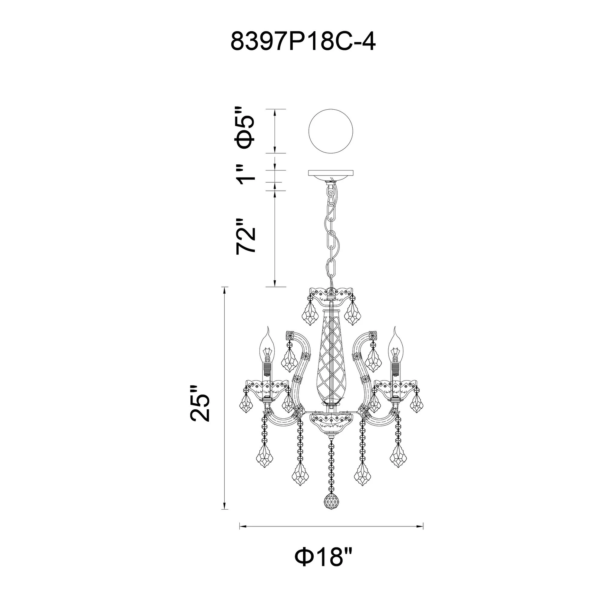 Cheap ???? Gracewood Hollow Ndi 4-light Chrome Finish/ Glass Chandelier ???? 4 Cheap ???? Gracewood Hollow Ndi 4-light Chrome Finish/ Glass Chandelier ???? - Image 2